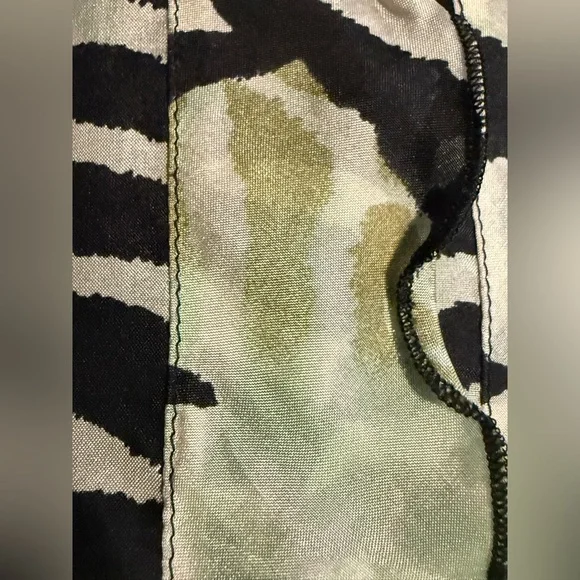 Max Mara Italy 100% Silk Zebra Print Sheath Dress | Luxe Designer Midi - Picture 6 of 10